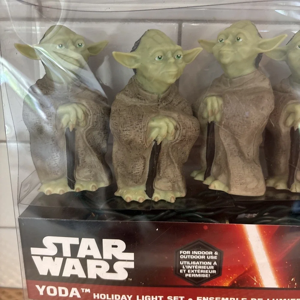 NEW: Star Wars Yoda Holiday Christmas Light set by Kurt S. Adler Indoor/Outdoor